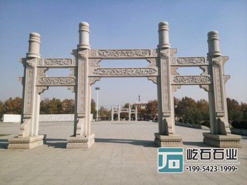 关于花岗岩石牌坊的安装以及雕刻制作