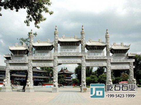 寺庙石牌楼安装样式